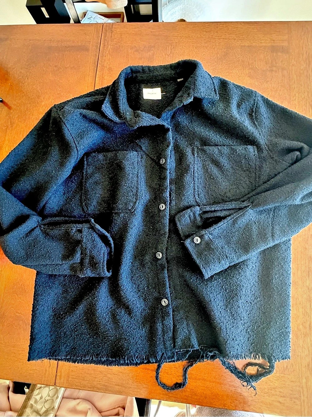 Pacsun Textured Black Shirt Jacket Size Large